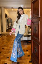 Casaco Manga Listras em Tricot Soft