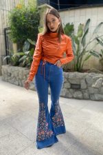 Blusa em Couro com Amarração