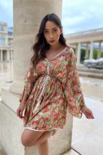 Vestido Curto Jacquard  de Lurex