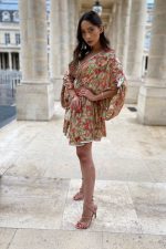 Vestido Curto Jacquard  de Lurex