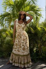 Vestido Estampado Amarração nas Alças