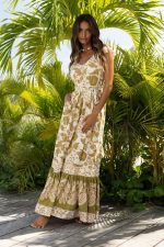 Vestido Estampado Amarração nas Alças