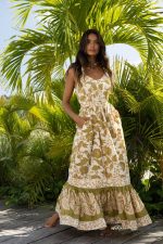 Vestido Estampado Amarração nas Alças