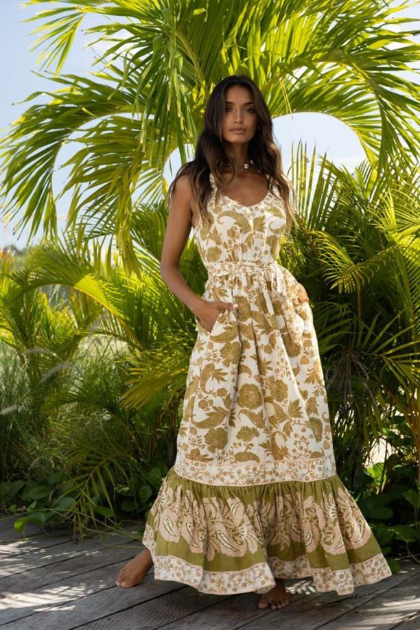 Vestido Estampado Amarração nas Alças