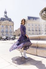 Vestido Estampado Detalhes Bordado