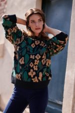 Blusa Manga Longa Estampa Onça