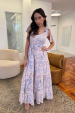 Vestido Longo em Laise com Amarração