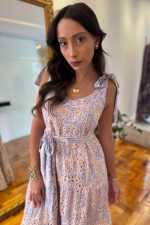 Vestido Longo em Laise com Amarração