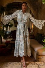 Vestido Longo Manga Longa Laise