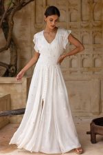 Vestido Longo Detalhes Espelhinhos