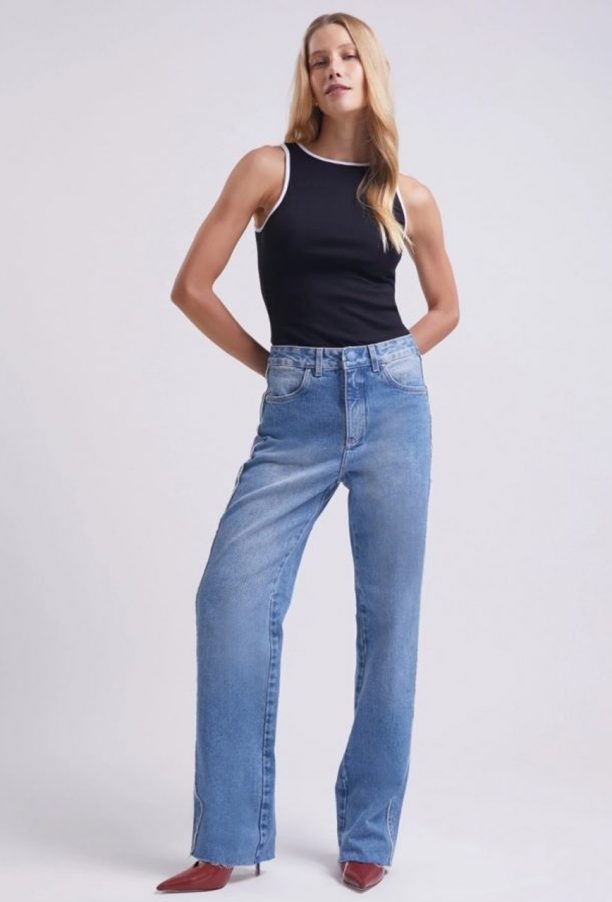 Calça Jeans Wide leg Azul