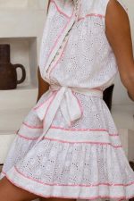 Vestido Manga Curta em Laise