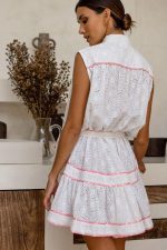 Vestido Manga Curta em Laise