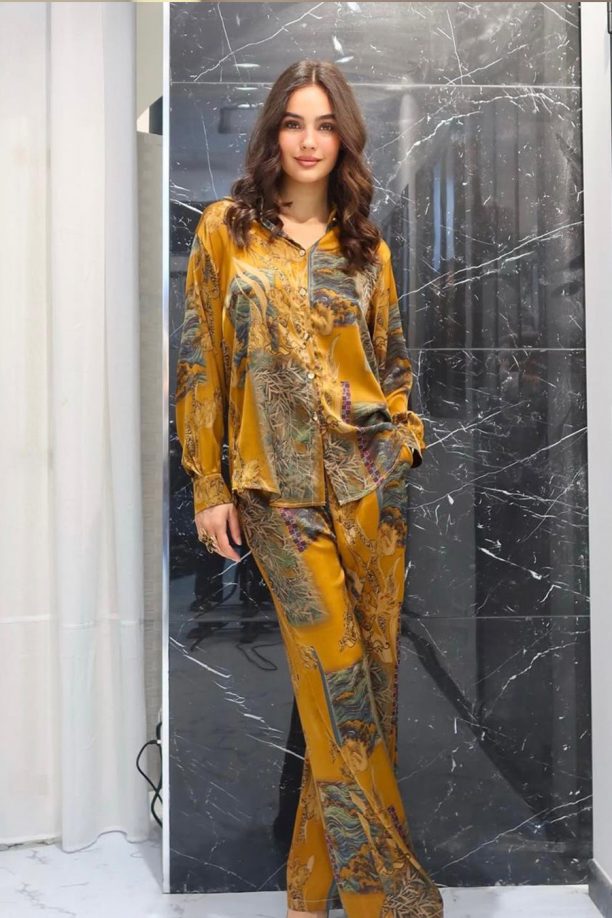 Conjunto Tecido Acetinado Estampado