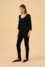 Calça Justa Em Fenda Em Tricot