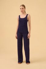 Calça Detalhe Lurex em Tricot