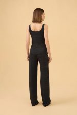 Calça Detalhe Lurex em Tricot