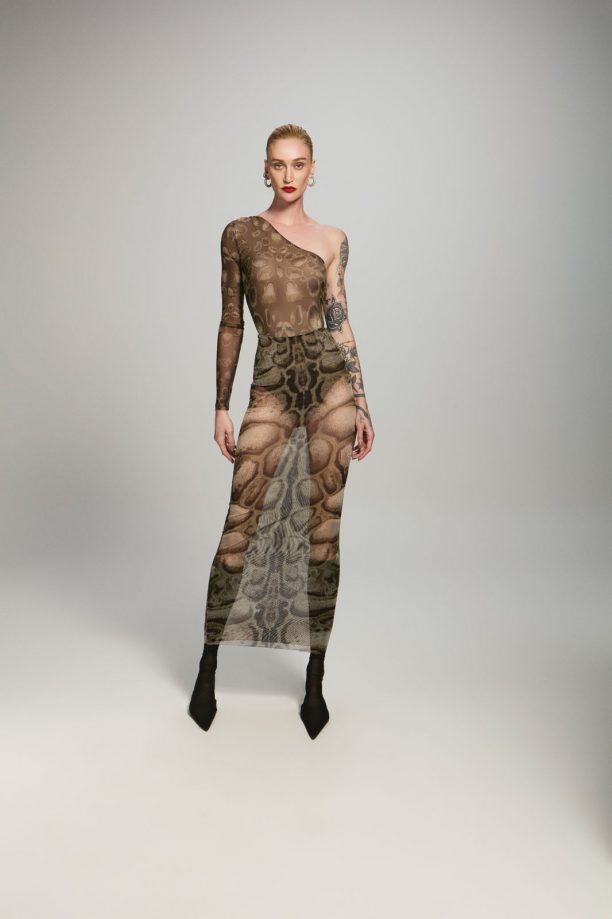 Body Ombro Só Tule Animal Print
