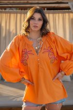 Camisa Ampla Bordado