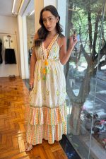 Vestido em Laise Bordado Degradê Tassel