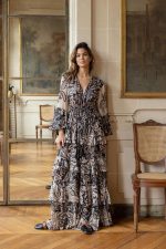 Vestido Manga Longa Floral