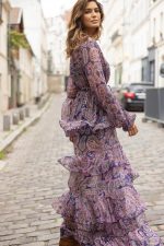 Vestido Manga Longa Fios Lurex