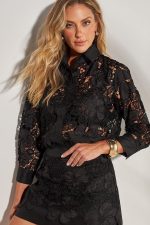 Camisa Gola Social Renda