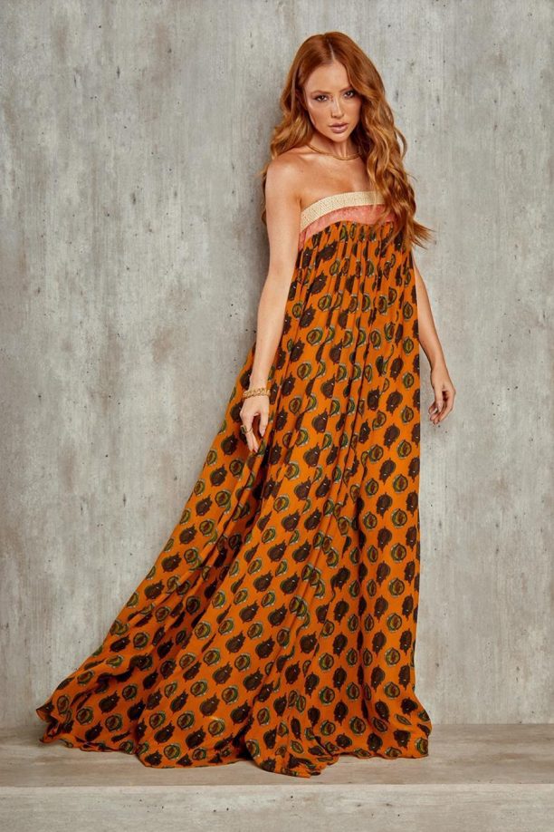 Vestido Estampado Tomara que Caia Boho Chic