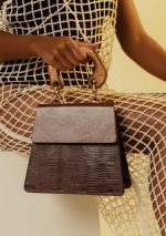 Bolsa Croco  Lezard e Chocolate