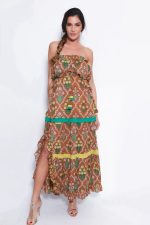 Vestido Estampado Tomara que Caia