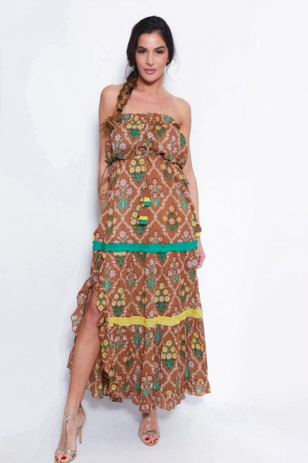 Vestido Estampado Tomara que Caia