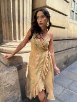 Vestido Pareô Transpassado Bordado