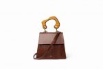 Bolsa Croco  Lezard e Chocolate