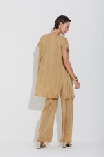 Calça Tricot Ponto Chevron Com Lurex