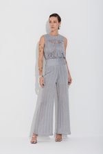 Calça Tricot Ponto Chevron Com Lurex