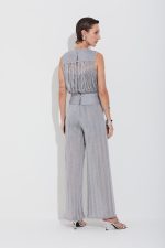 Calça Tricot Ponto Chevron Com Lurex