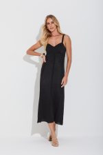 Vestido Longo Em Tricot Chevron Com Lurex
