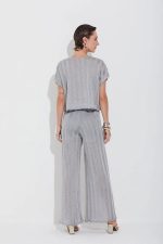 Calça Tricot Ponto Chevron Com Lurex
