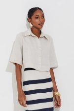 Camisa Cropped Linho