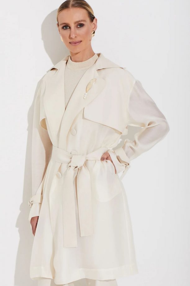 Trench Coat Em Organza