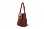 Bolsa Couro e Pelo Natural Vinho